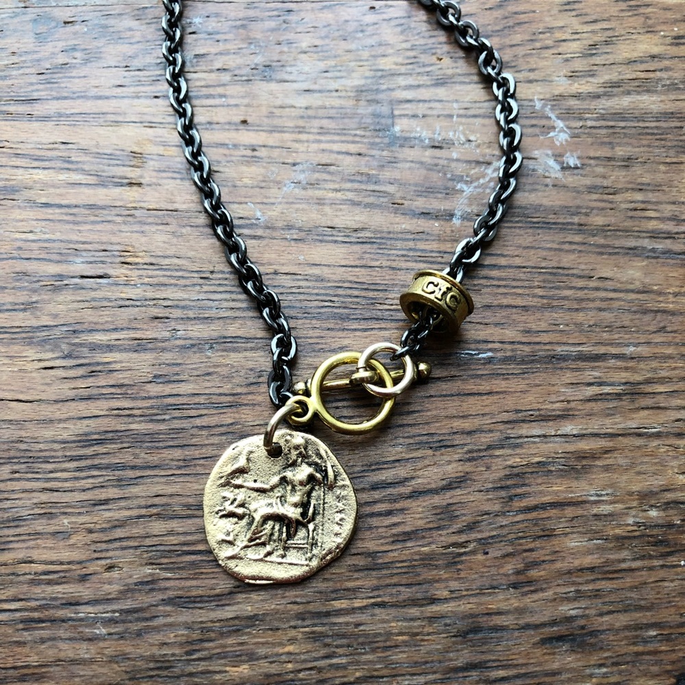 NWT Chavez for Charity Gold Pendant bracelet